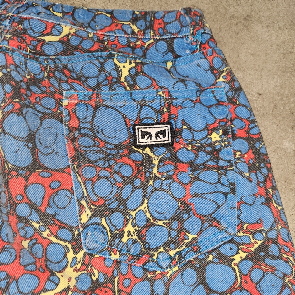 Obey Graphic Denim Pants 👖 - Picture 5 of 11
